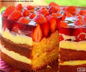 Puzzle Νόστιμα φράουλα κέικ